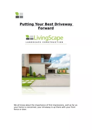 Putting Your Best Driveway Forward