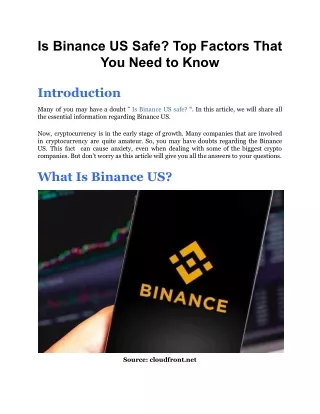 Is Binance US Safe_ Top Factors That You Need to Know