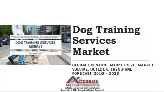 Dog Training Services Market