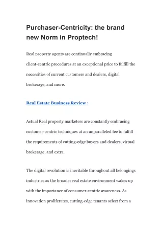 Purchaser-Centricity: the brand new Norm in Proptech!