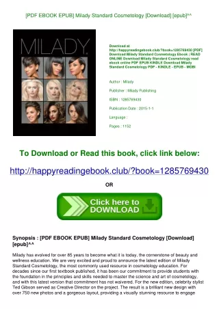 [PDF EBOOK EPUB] Milady Standard Cosmetology [Download] [epub]^^