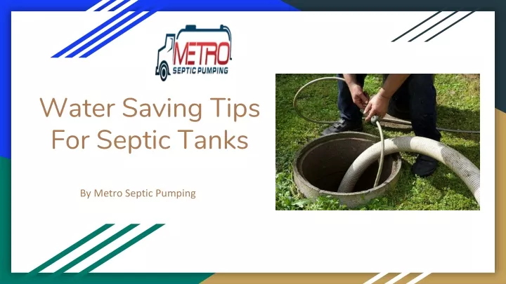 water saving tips for septic tanks