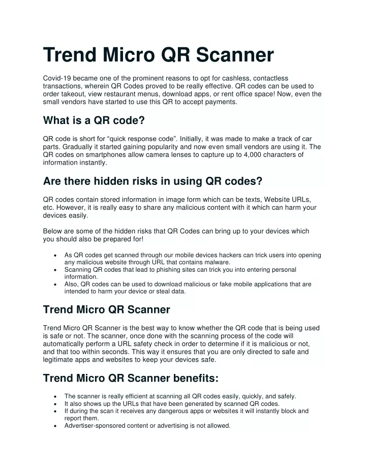 trend micro qr scanner