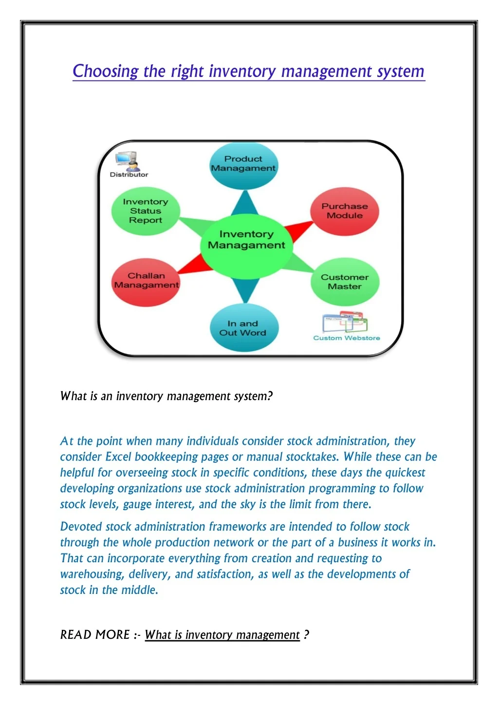 PPT - Choosing the right inventory management system PowerPoint ...
