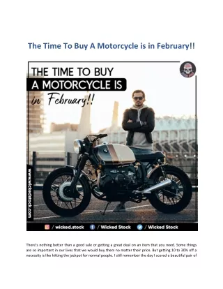 The time to buy a motorcycle is in February!!(1)
