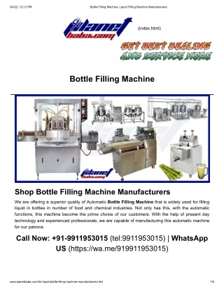 Bottle Filling Machine