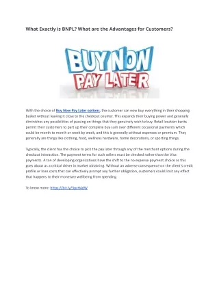 what exactly is bnpl what are the advantages
