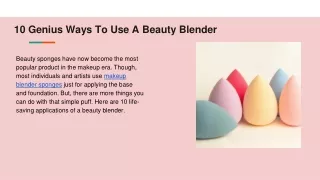 10 genius ways to use a beauty blender