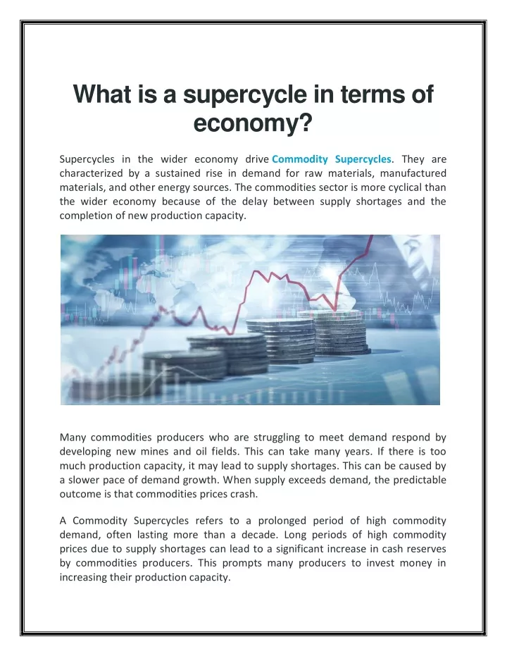 what is a supercycle in terms of economy