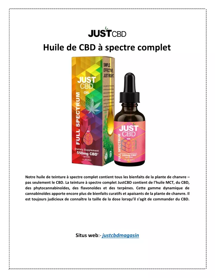 huile de cbd spectre complet