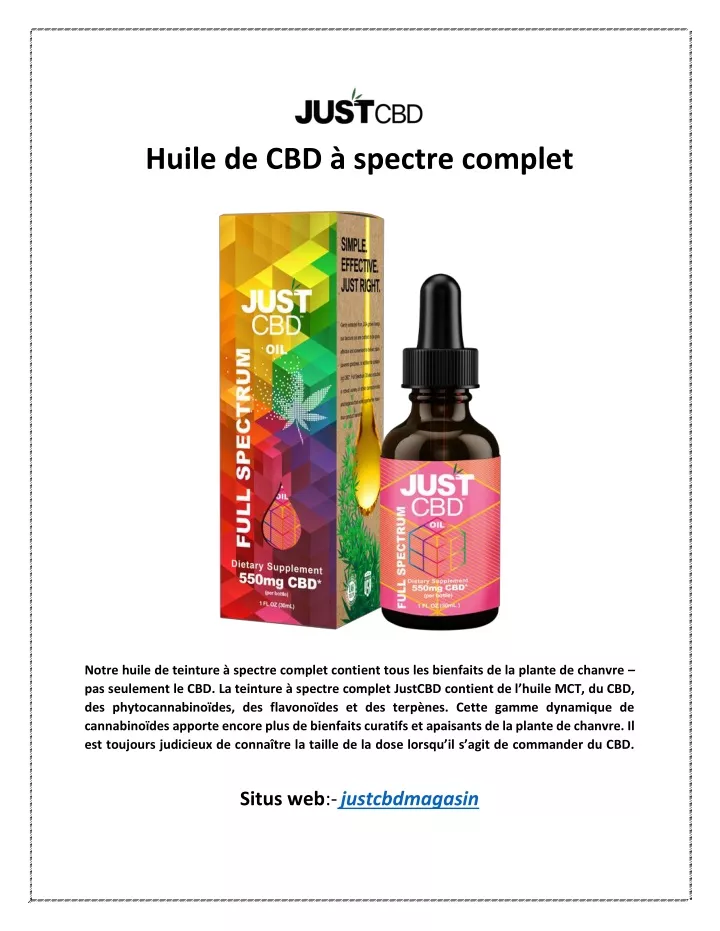 huile de cbd spectre complet