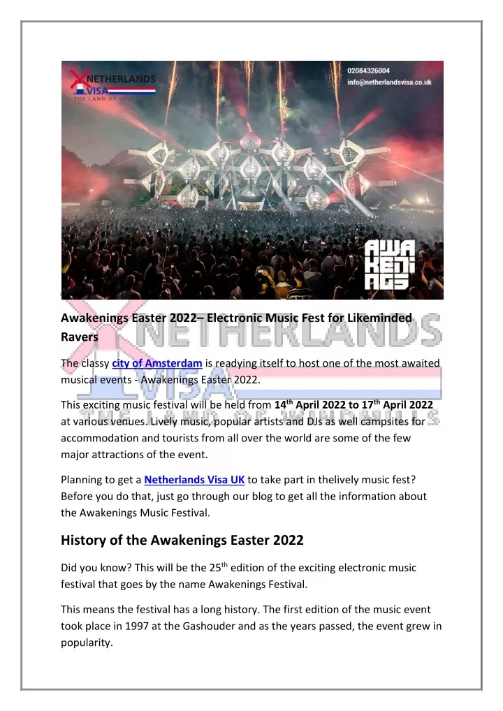 awakenings easter 2022 electronic music fest