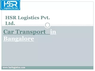 Car Transport in Bangalore