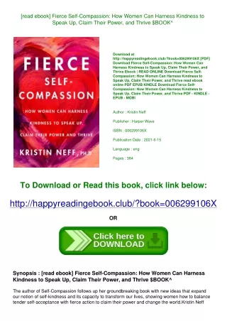 [read ebook] Fierce Self-Compassion How Women Can Harness Kindness to Speak Up