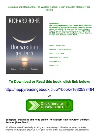 Download and Read online The Wisdom Pattern Order  Disorder  Reorder [Free Ebook