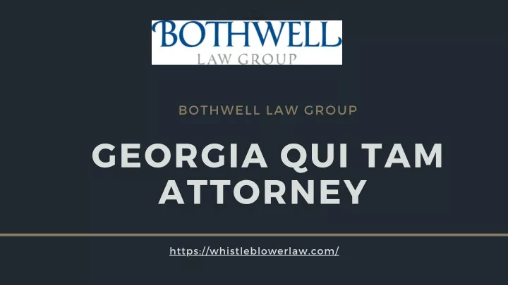 bothwell law group georgia qui tam attorney