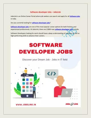 Software developer Jobs