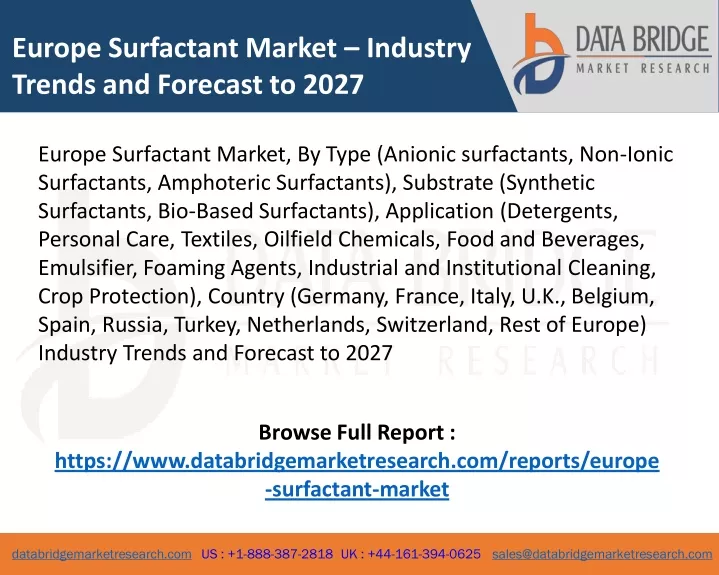 europe surfactant market industry trends