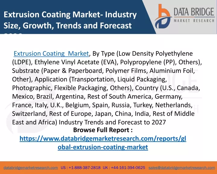 extrusion coating market industry size growth