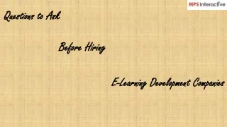 Questions to Ask Before Hiring eLearning Development Companies