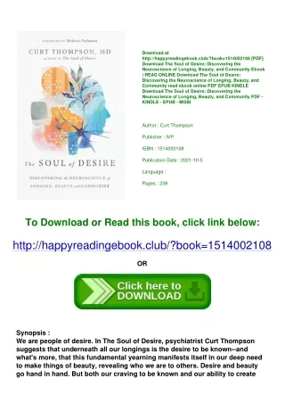 <(DOWNLOAD E.B.O.O.K.^) The Soul of Desire Discovering the Neuroscience of Longi