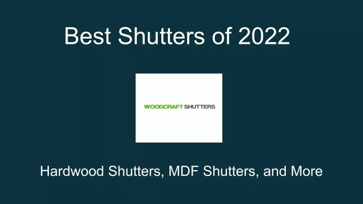 best shutters of 2022