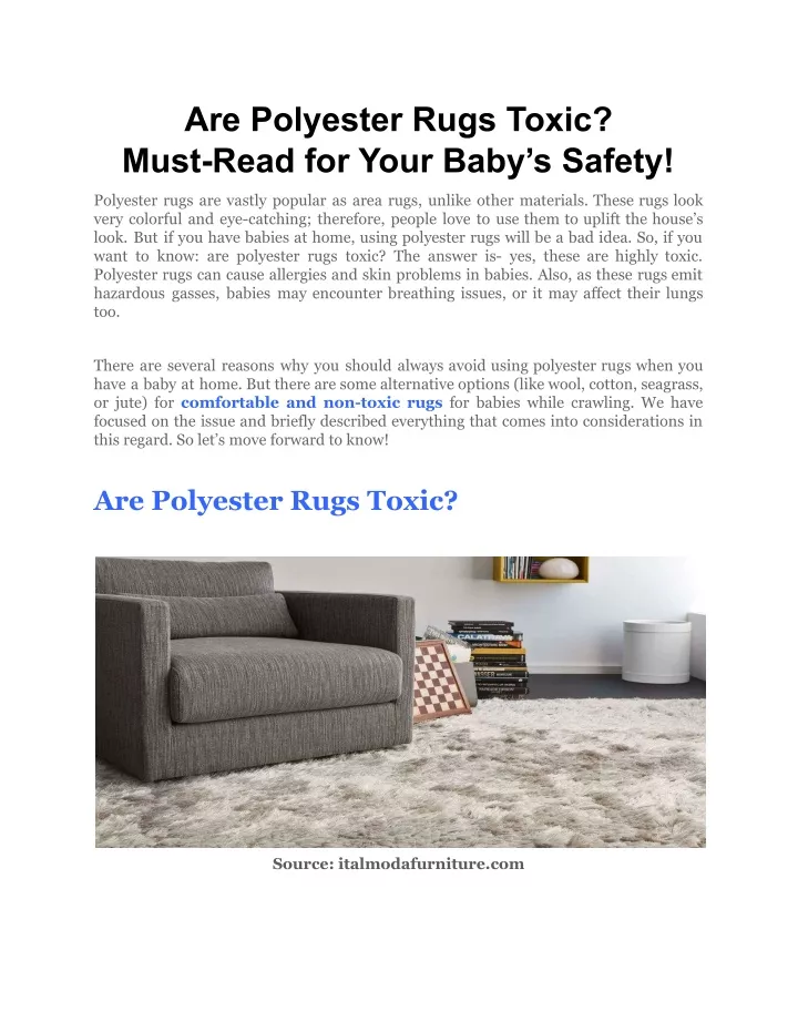 are polyester rugs toxic must read for your baby
