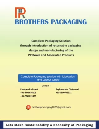 PP Box Manufacturer & Supplier Brochure PDF