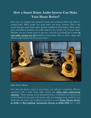 how a smart home audio system can make your home