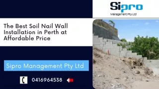 The Best Soil Nail Wall Installation and Retaining Walls in Perth