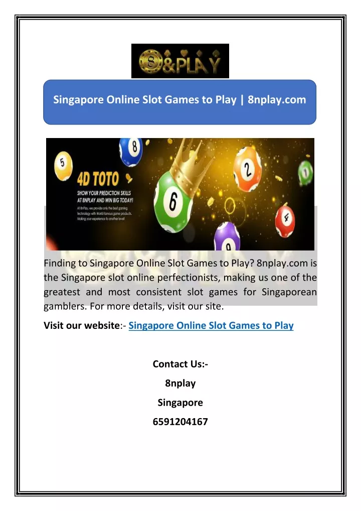 singapore online slot games to play 8nplay com