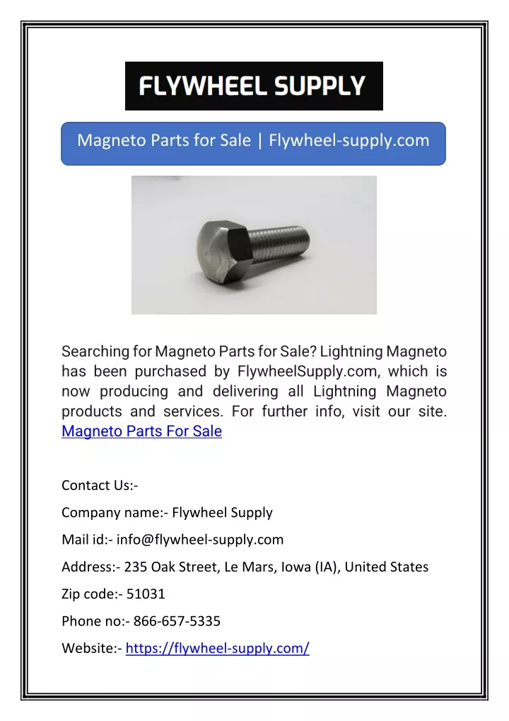 magneto parts for sale flywheel supply com