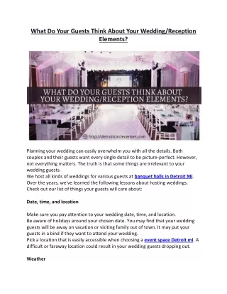 what do your guests think about your wedding