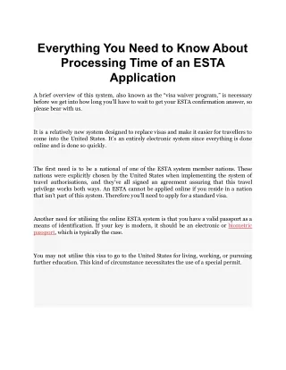 everything you need to know about processing time