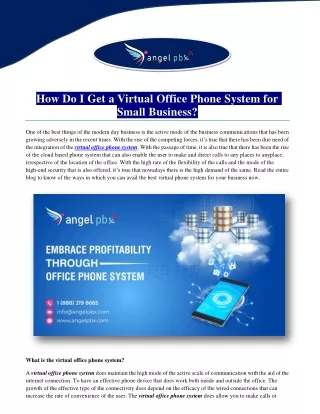 how do i get a virtual office phone system