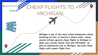 CHEAP FLIGHTS TO MICHIGAN