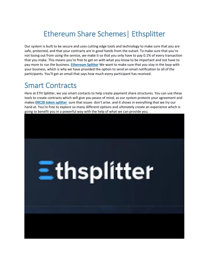 ethereum share schemes ethereum share schemes