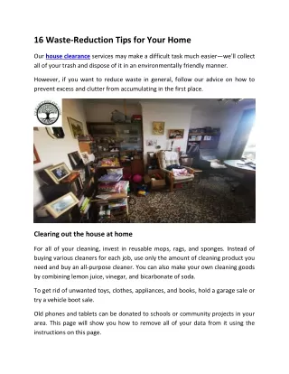 16 waste reduction tips for your home