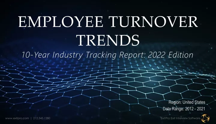 employee turnover trends 10 year industry