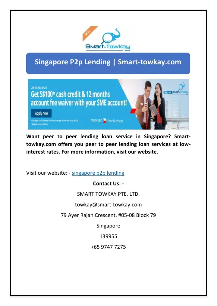singapore p2p lending smart towkay com