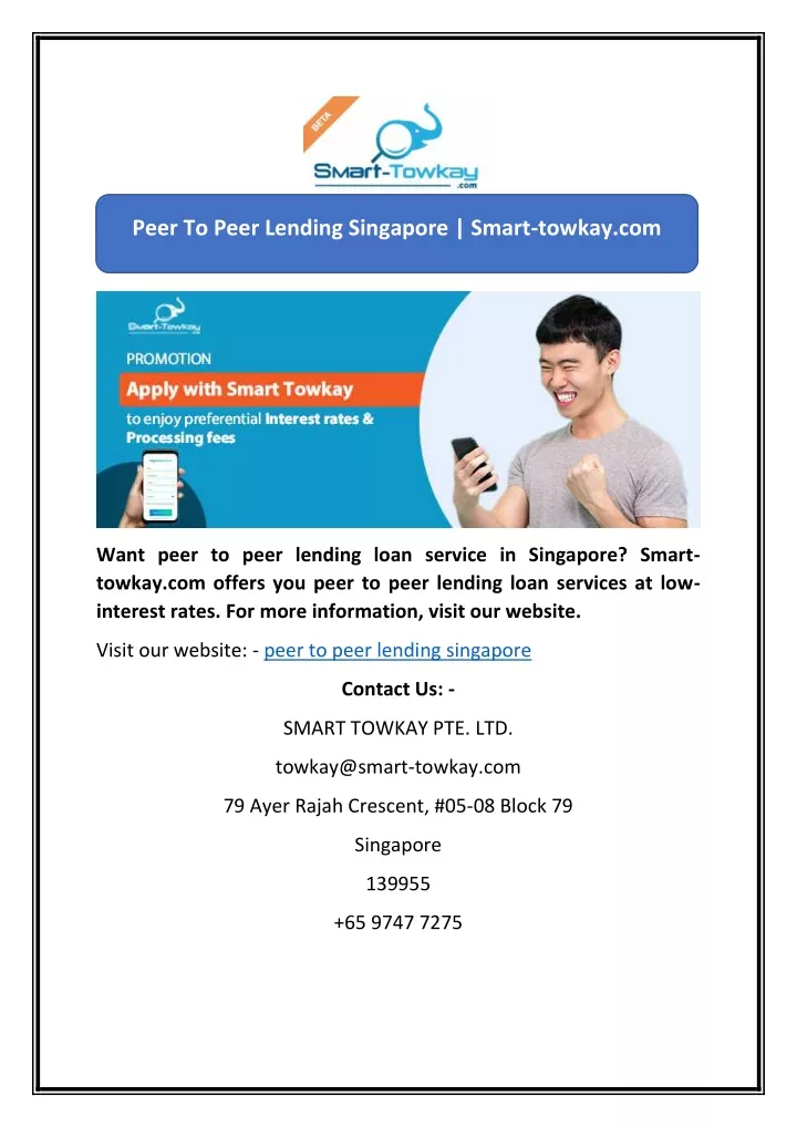 peer to peer lending singapore smart towkay com