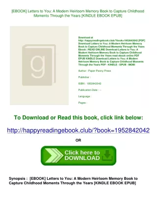 <READ> [EBOOK] Letters to You A Modern Heirloom Memory Book to Capture Childhood