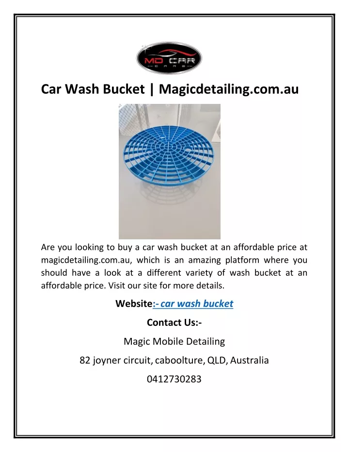 car wash bucket magicdetailing com au