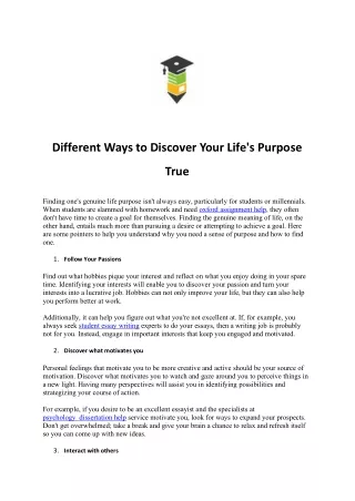 different ways to discover your life s purpose