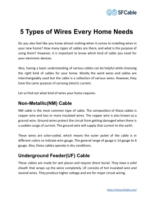 5 types of wires every home needs