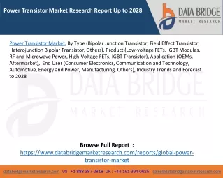 power transistor market research report up to 2028