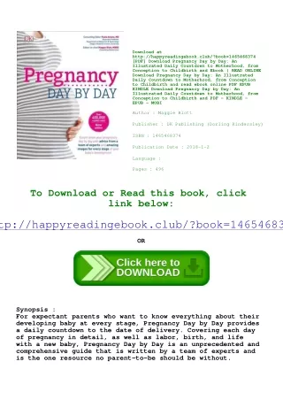 <(DOWNLOAD E.B.O.O.K.^) Pregnancy Day by Day An Illustrated Daily Countdown to M