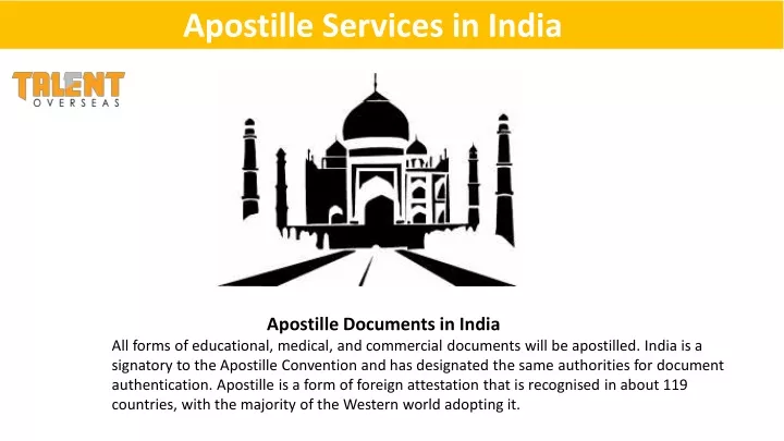 apostille services in india