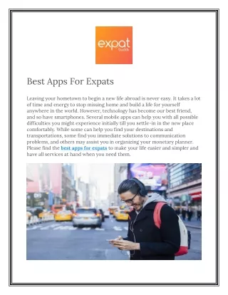 best apps for expats