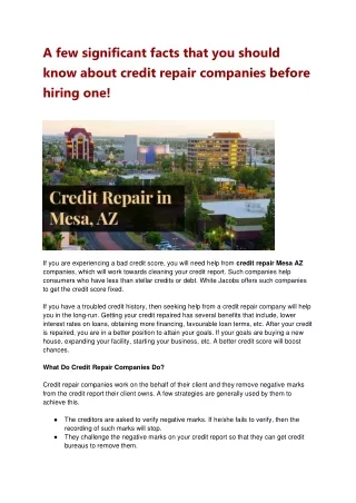 A few significant facts that you should know about credit repair companies before hiring one-converted